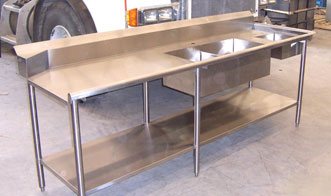 Stainless Steel Table With Sink