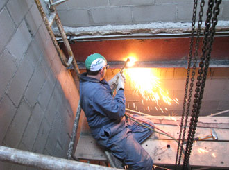 Welding in Concrete Foundation