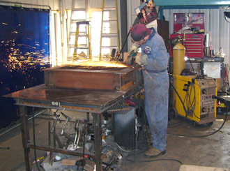 Welding at a Table